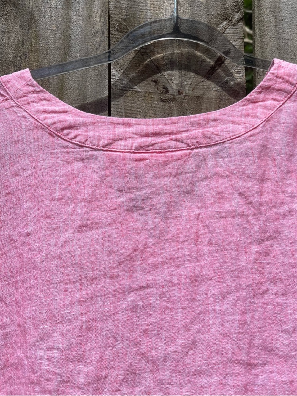 Isaac Mizrahi Linen Soft Pink V-Neck Linen Tunic Size 2X - Picture 8 of 8